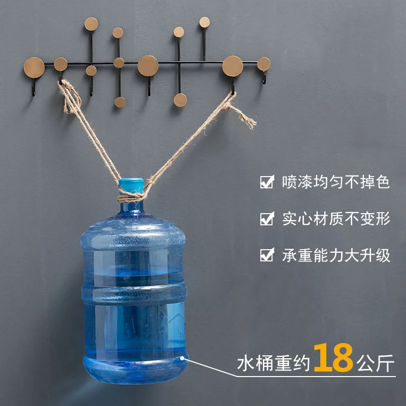 Iron hook wall hanging wall building kitchen porch door rear object rack retro creative clothes hook