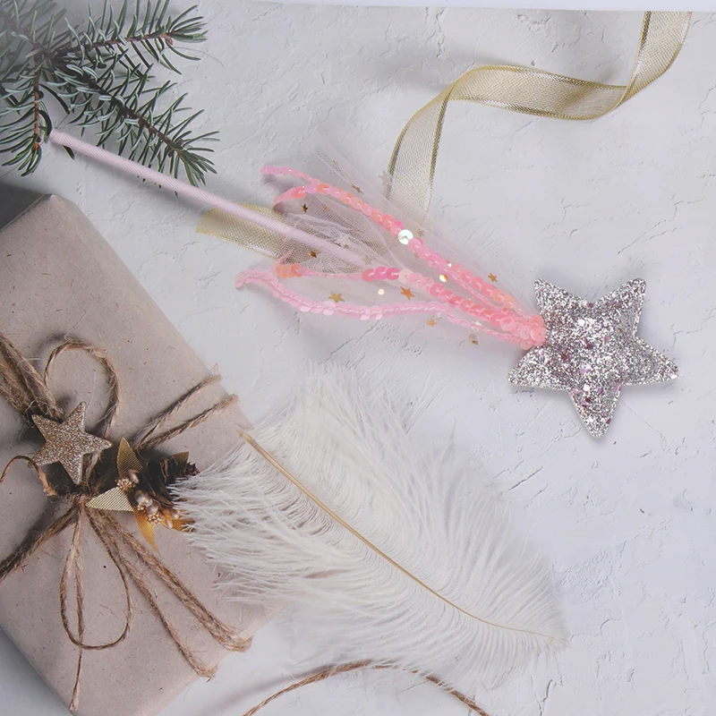 1pc Cute Fairy Wands Pentagram Magic Wand Stick Performance Props for Party Cosplay Wedding | Дом и сад