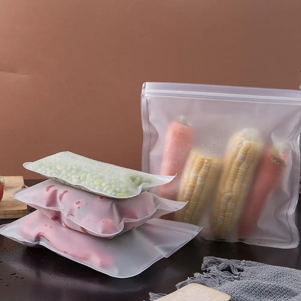 Многоразовые силиконовые пакеты для хранения пищевых продуктов герметичные на
