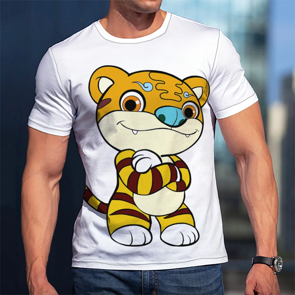 

3D Print Men's Shirt Anime Zodiac Signs Chinese Style Hip Hop O-Neck Unisex Women Child Short Sleeves Casual Soft Breathable Top