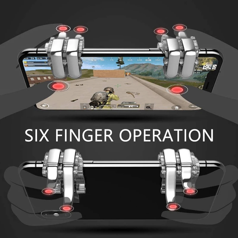 Мобильный игровой контроллер для PUBG геймпад пусковая кнопка Aim L1R1 L2 R2 Джойстик