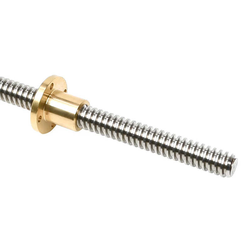 1pc T12 Lead Screw 100 150 200 250 300 350 400 450 500 600 mm Pich 2 4 8 12 304 Trapezoidal With Brass Nut |