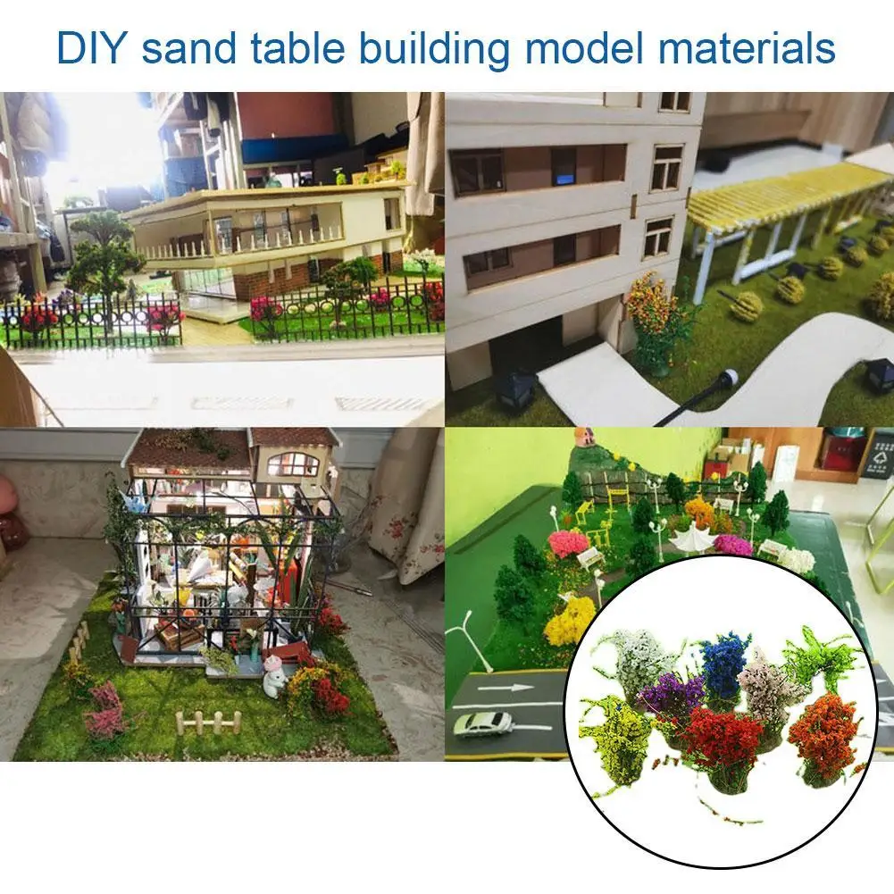 

1pcs Sand Table Model Material Shrubs 05model Flower 4cm High Garden Landscape Model Forest Design Plant Decoration Outdoor G2C4