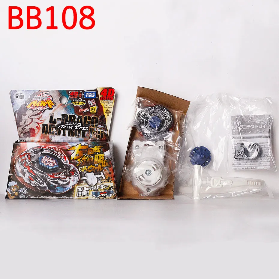 Оригинальный Takara Tomy Beyblade BB108 L Drago destrotor F:S + пусковое устройство | Игрушки и хобби