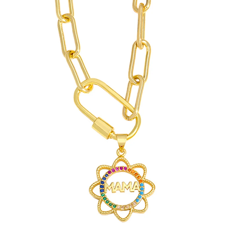

Fashion Ladies Sun Flower Pendant Necklaces for Women Simple Colorful Crystal Gold Choker Necklace Statement Jewelry Gift