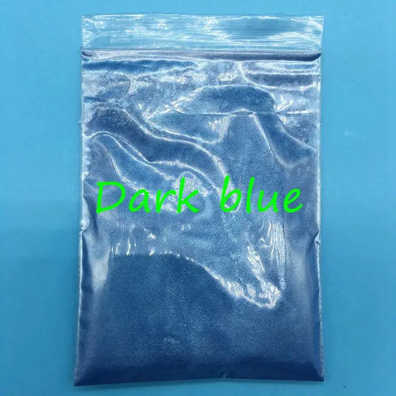 Drke Blue 100 г цветной жемчужный порошок для макияжа, много цветов Слюда Порошок для ногтей блеск, перламутровый косметический пигмент - Цвет: Drke Blue