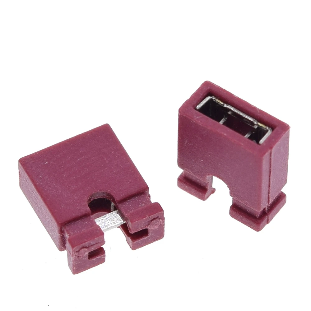 100 шт. джемпер с коротким шагом заглушки и корпуса проводов шунт 2 54 мм черный