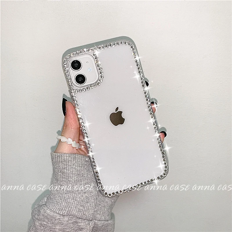 Роскошный блестящий прозрачный мягкий жесткий чехол для телефона iphone 12 Pro Max MiNi 11