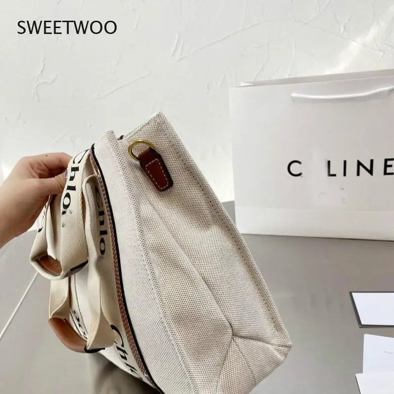 

Purses and Handbags Luxury Designer Women Bags 2021 New Canvas Letter Tote Bag Striped Shoulder Bag Large Capacity Women Handbag