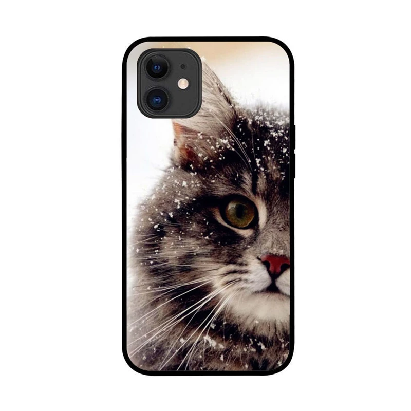 

WANGANW Cute Cat Phone Case for iPhone 12 Case Cover for Apple IPhone 12 Pro 12 Case Amimal Soft TPU Protective Case