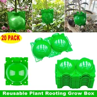 20pcs plant root ball reusable grafting rooting growing box green plant root device high pressure layering pod balls for plant