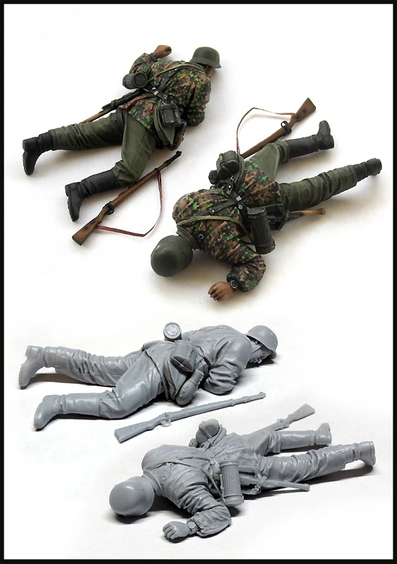 

1/35 Uncolor ancient include 2 figures KILLED Resin Model Miniature figure Unassembly Unpainted
