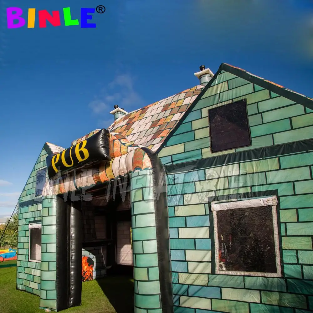 Billig Blow Up 8x5 Meter Bewegliche Aufblasbare Pub Zelt Riesigen Aufblasbaren Portion Bar Für Glücklich Stunden Zeit