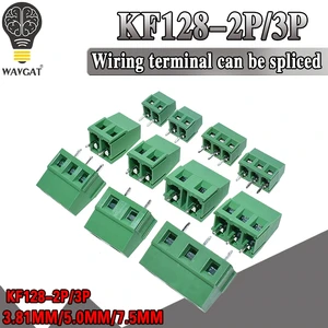 KF128-2P KF128-3P 3,81 5,0 7,5 2,54 мм PCB винтовая Клеммная колодка Соединительная клемма KF120-2.54 DG308 MG128