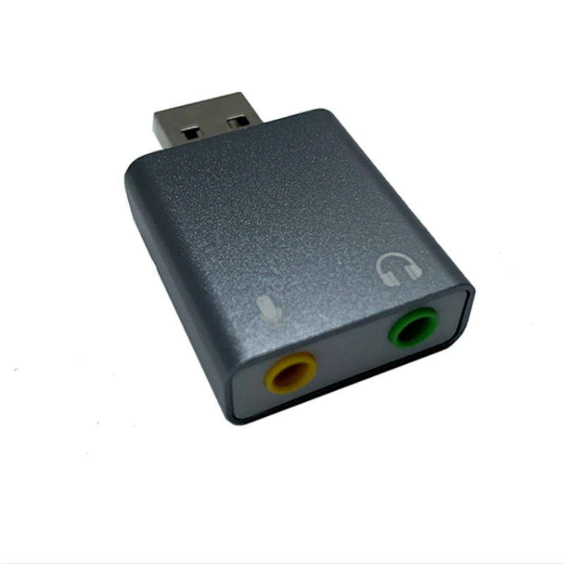 Алюминиевый 7 1 канальный USB внешний стерео звуковой аудио адаптер для ПК