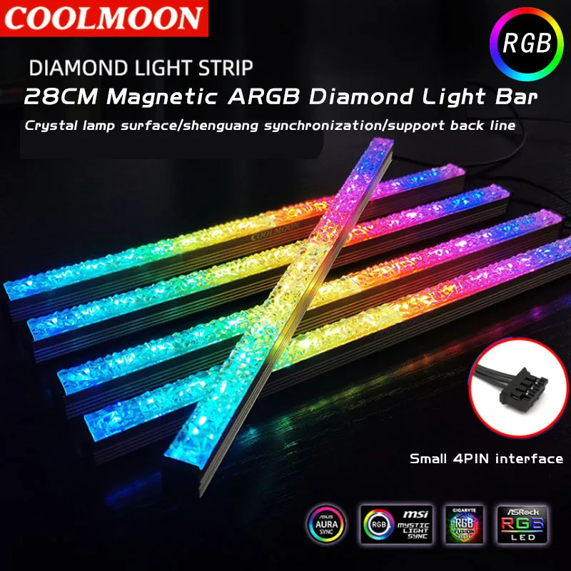 Бриллиантосветильник панель COOLMOON RGB шасси декоративная светильник вая балка