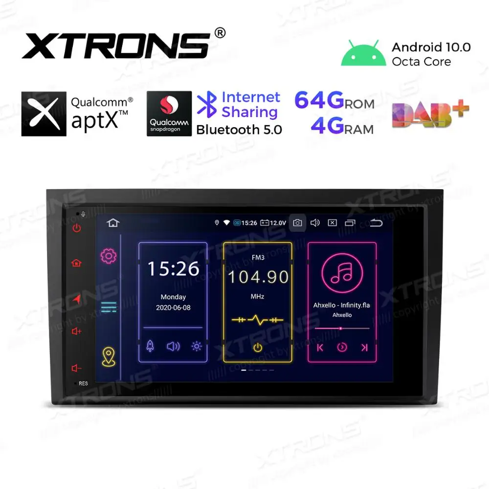 Автомобильный радиоплеер XTRONS 8 дюймов Android 10 0 Qualcomm Bluetooth 5 GPS OBD без DVD для Audi A4 S4 B6 B7