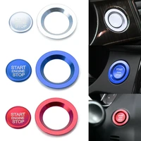 cnc car engine ignition start button cover w ring for land rover range rover evoque sport for jaguar xj xf xe f pace f type