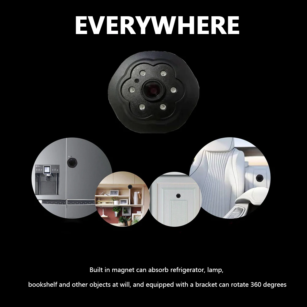 

WiFi Speaker HD IP Camera Security Night Vision Wireless Remote Monitor Phone App Built-in 5-meter Omnidirectional Microphone