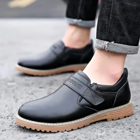 mens genuine leather loafers men fashion black brown shoes casual hombre outdoor non slip waterproof comfy oxford shoes for men
