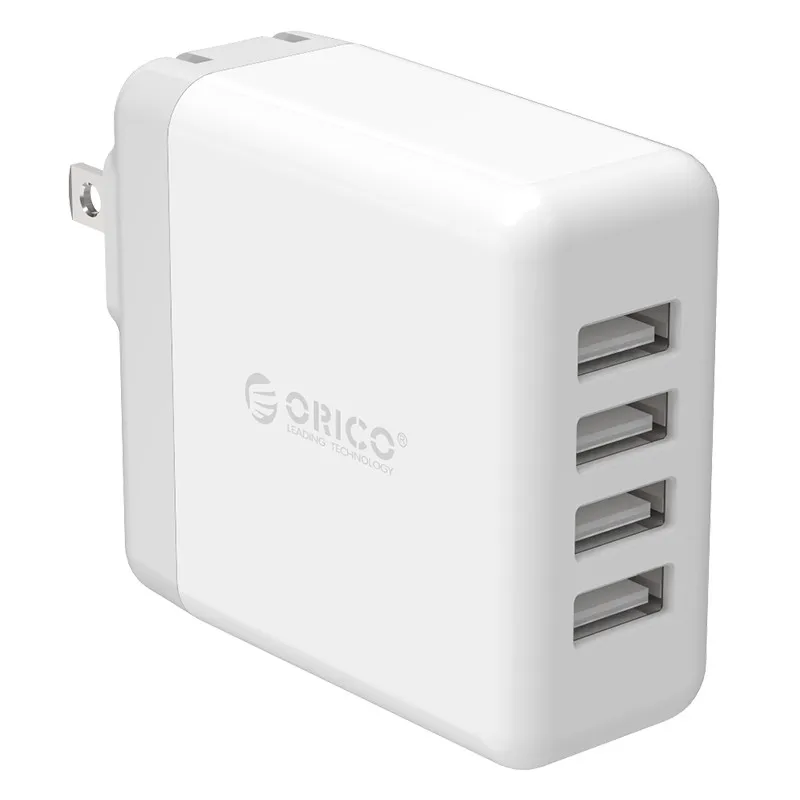 Интеллектуальное настенное зарядное устройство с 4 портами USB со складным