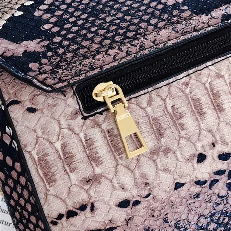 Сумки универсальные сумки для женщин модные Змеиный узор сумка на плечо