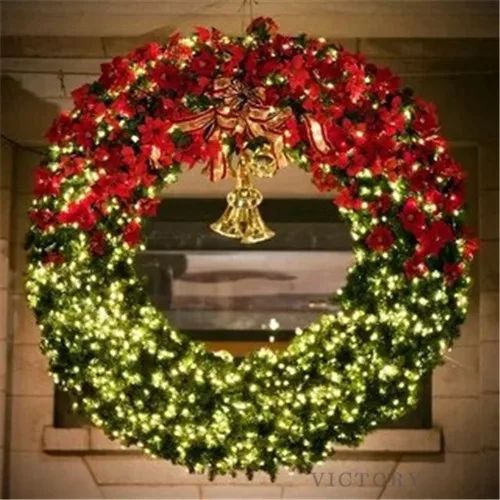 

New 5D Diy Diamond Painting Christmas Wreath Diamond Embroidery Sale Landscape Poster of Rhinestone Home Door Decoration