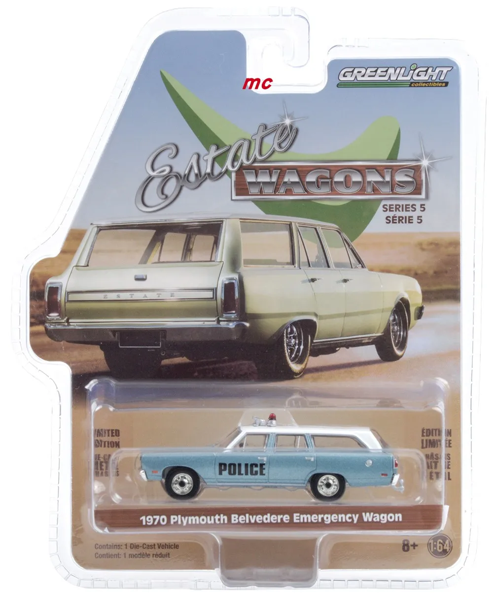 GreenLight 1:64 1970 Plymouth Belvedere аварийный вагон сплав модель автомобиля металлические