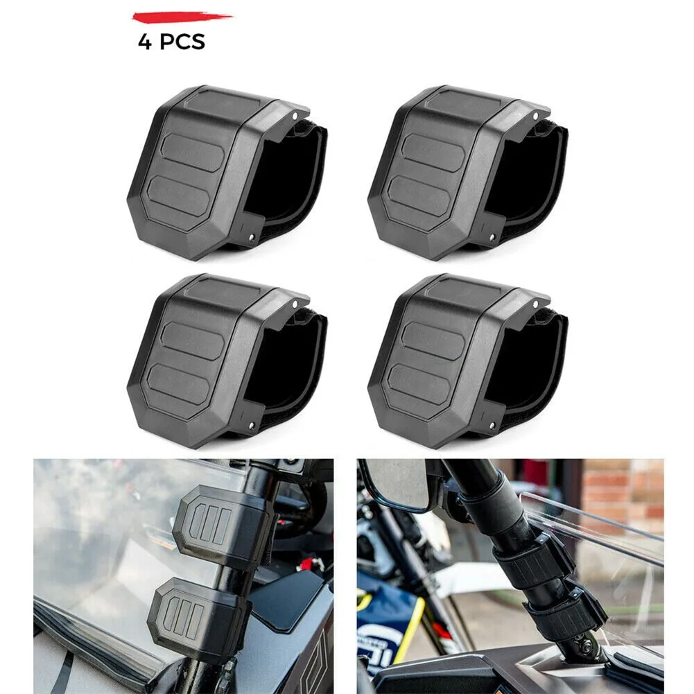 4PCS Car Windo Clamp ABS & PVC Accessories Black Vehicle Replacement Parts