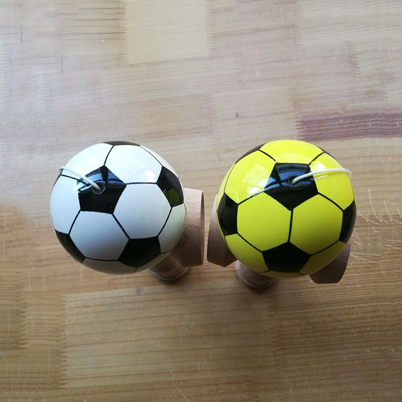 Профессиональный 18 см ПУ краска деревянный Kendama меч шары футбол шаблон умелое