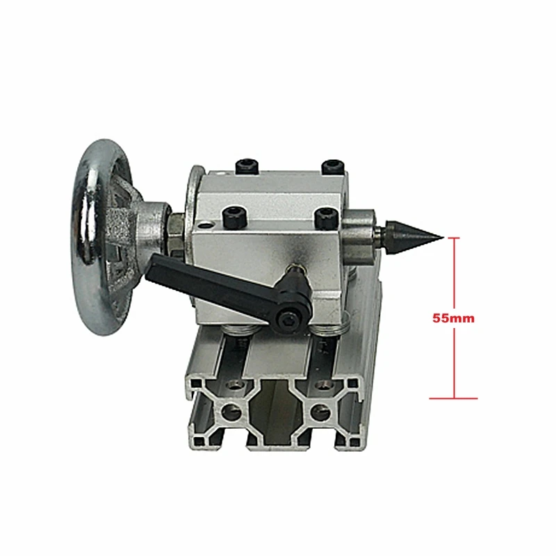 

CNC tailstock With 3pcs tail center center height 55mm for CNC rotary Axis 4th A Axis Engraver for DIY cnc Milling Machine