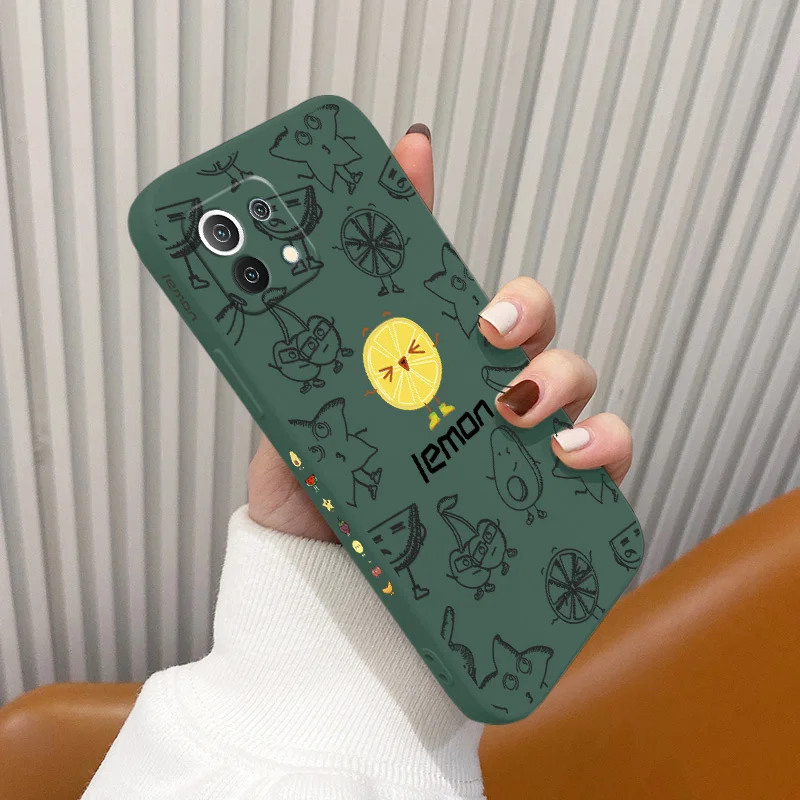 Avocado Silicone Case For Xiaomi Mi 11 11T 11i 10T 9T Camera Protective Soft Phone Back Cover On 10 10S 9 8 Poco F2 X2 F3 Pro