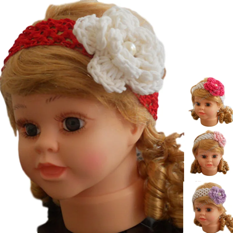 

Детский цветочный ободок для волос, для девочек «кроше» с цветами с груша для детей, повязка на голову, повязка на голову, аксессуары для детей, подарок