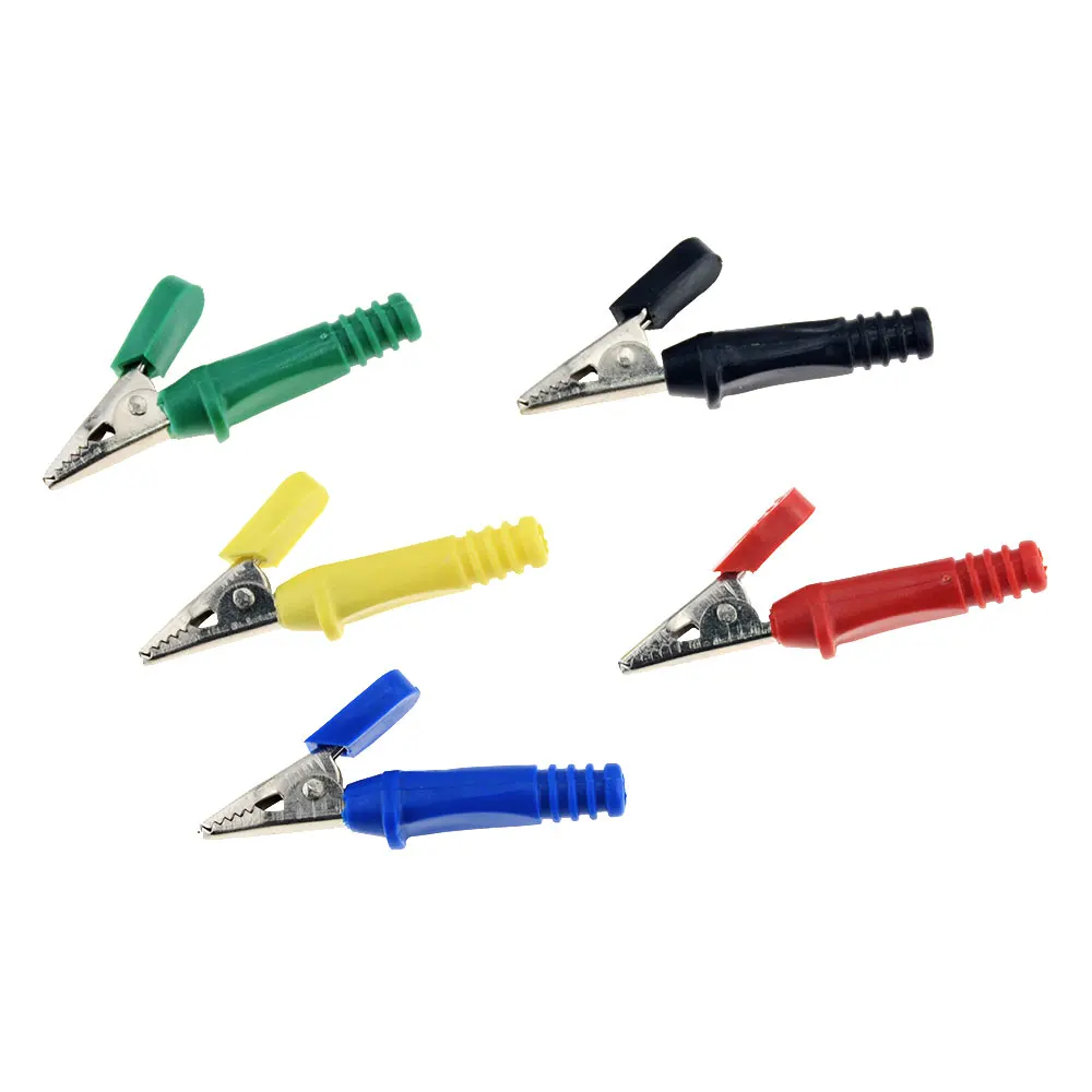 Зажим типа крокодил 5 шт. отверстие 6 мм самосварочный зажим для тестирования