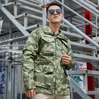 mens spring and autumn new product outdoor water repellent tactical cool camouflage long m65 windbreaker jacket