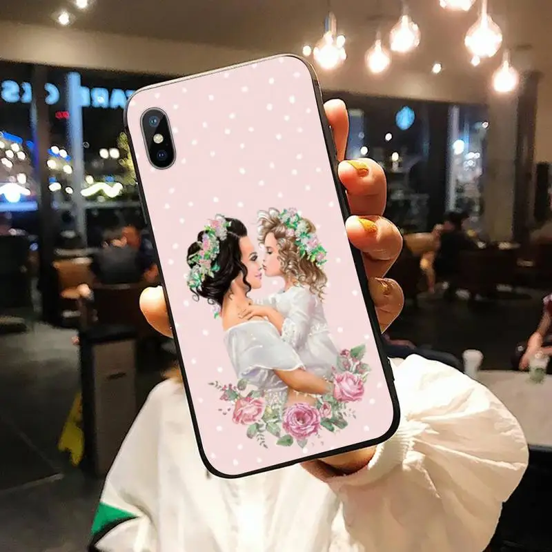 

girl Queen Mom baby pink spot Phone Case for iPhone 11 12 pro XS MAX 8 7 6 6S Plus X 5S SE 2020 XR