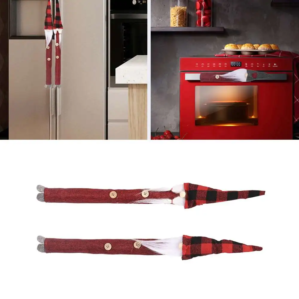 

8-Piece Set-Christmas Forest Elderly Gloves Fridge Microwave Protective Cover Perfect Christmas Decoration