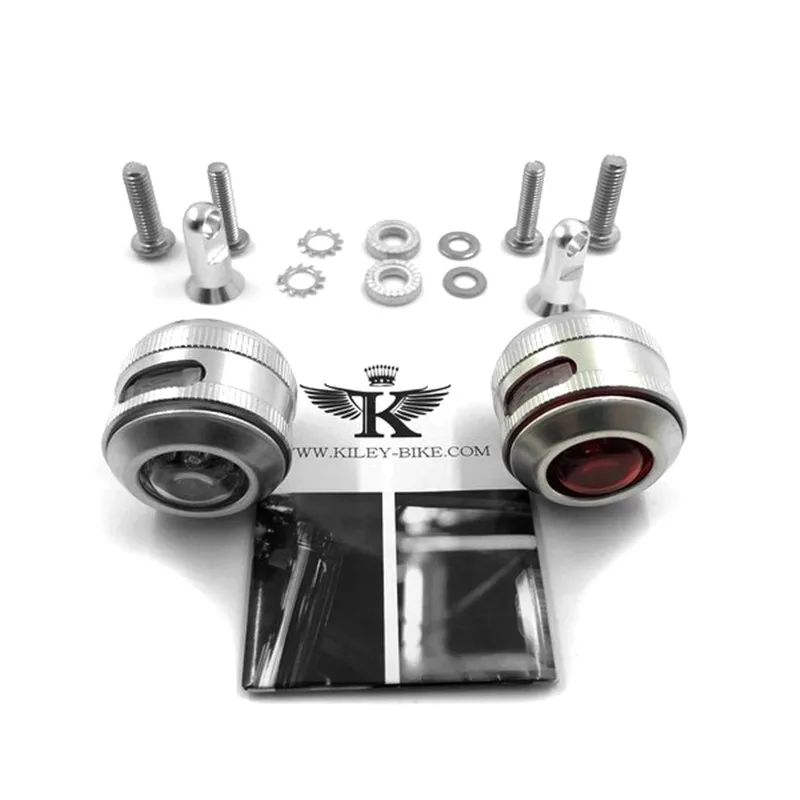 1 пара складных велосипедных фонарей Ретро USB зарядка предупреждающий свет для