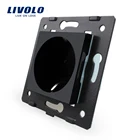 Бесплатная доставка, розетка Livolo из черного пластика, европейский стандарт, функциональный ключ для розетки, VL-C7-C1EU-12