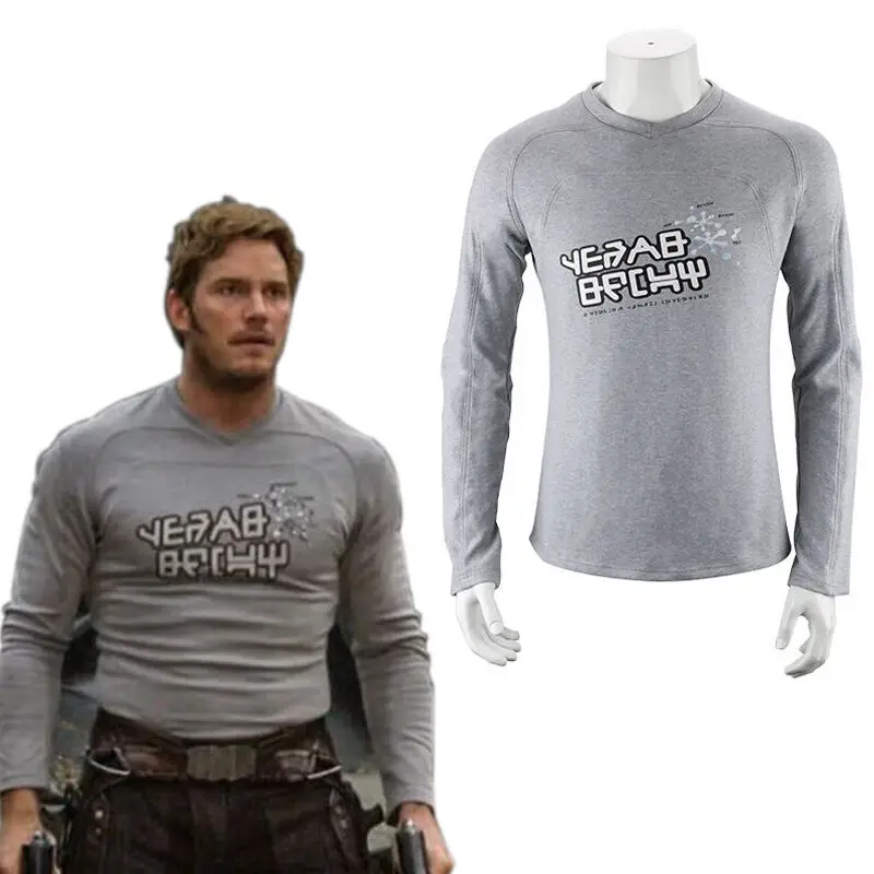 Мужские стражи галактики 2 Starlord мужской с длинными рукавами футболка Питер