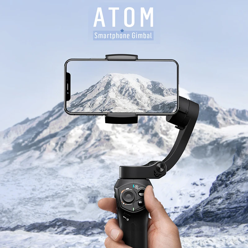 Snoppa Atom Foldable Pocket Sized 3 axis Smartphone Handheld Gimbal Stabilizer for GoPro Smartphones Wireless Charging iPhone12 |