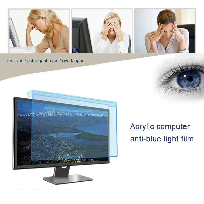 Акриловый Съемный Анти синий лучевой защитный фильтр для экрана снимает