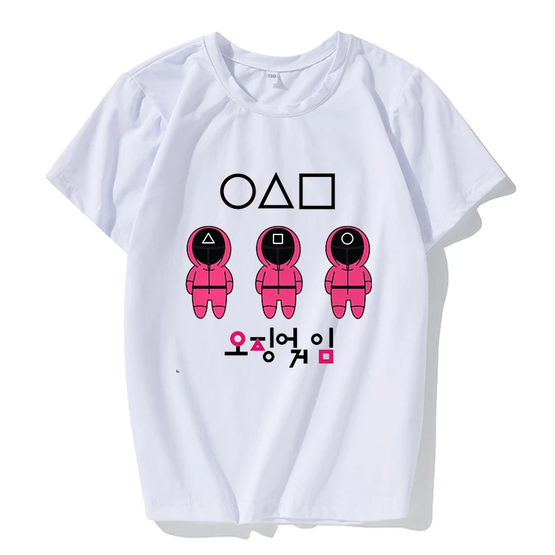 

Korean TV Squid Game T Shirt Men Kawaii Cartoon Summer Tops 456 Graphic Tees Unisex Harajuku Fashion Squidgame Tshirt