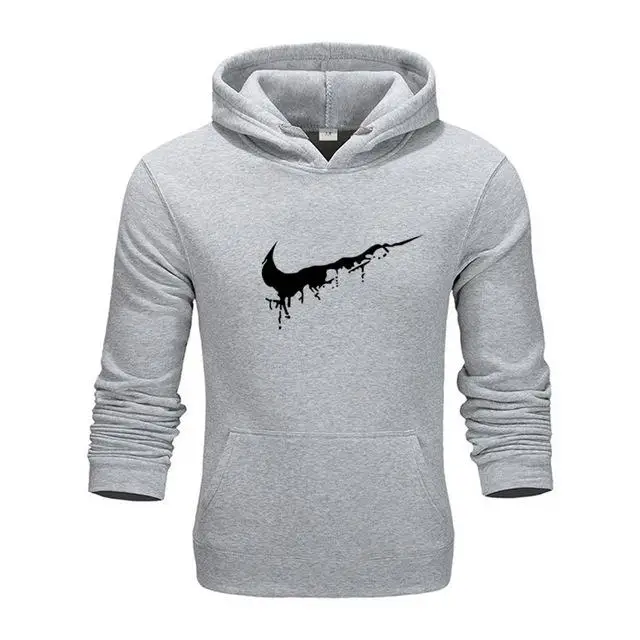 light grey - H Брендовая одежда мужские толстовки тонкие толстовки с капюшоном унисекс мужские s пальто мужские повседневные флисовые осенние теплая спортивная одежда уличная одежда - Цвет: light grey - H