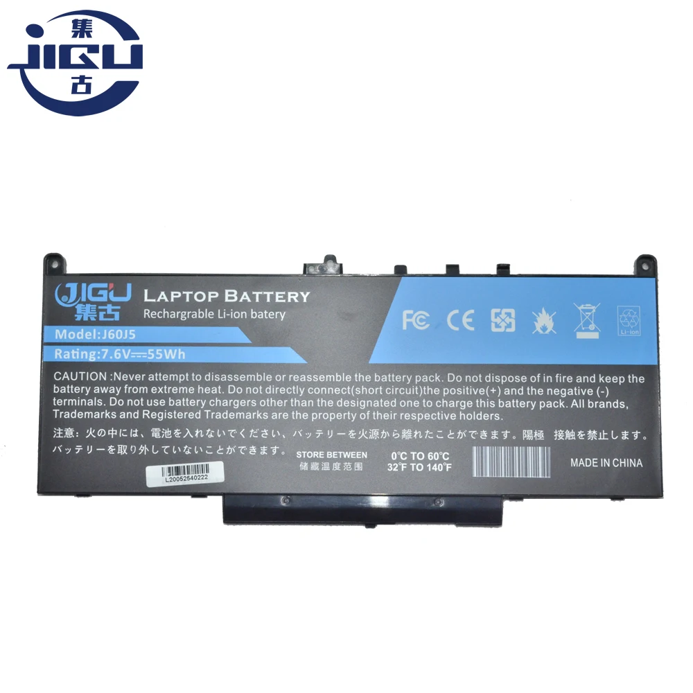 

JIGU New Laptop Battery 7.6V J60J5 0F1KTM 451-BBSY MC34Y 1W2Y2 P26S 451-BBSY For DELL For Latitude 12 E7470