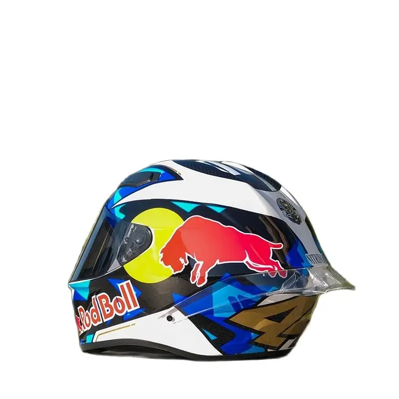 Шлем мотоциклетный гоночный унисекс для мужчин и женщин с большим хвостом |