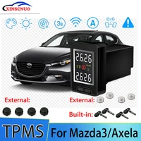 xinscnuo car electronics wireless for mazda3axela tpms tire pressure monitoring system sensor lcd displa