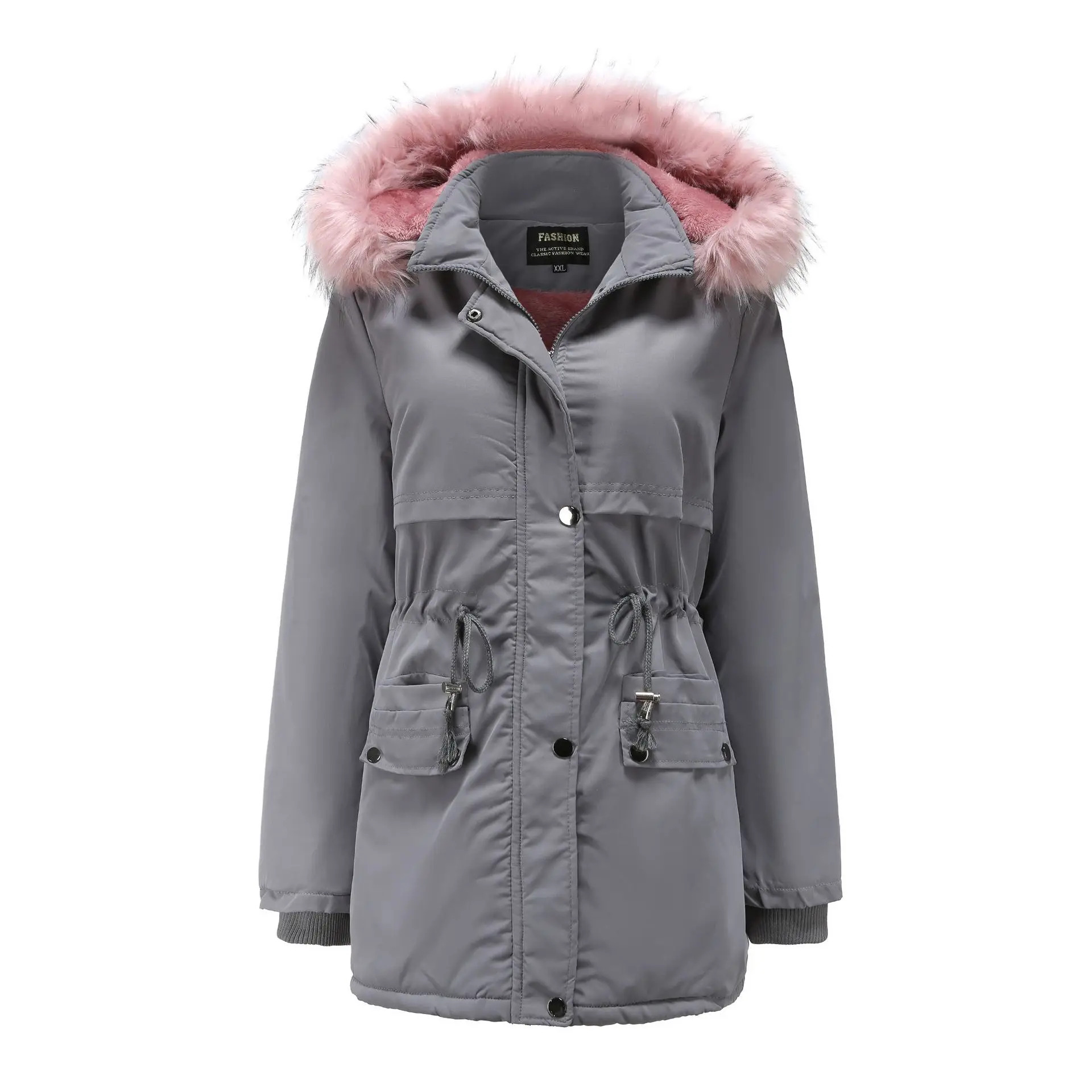Winter Coat Women Plus Size Red Gray Green Black Hooded Overcoat Casual Hooded High Quality X-Long Puffer Jackets OL Clothes