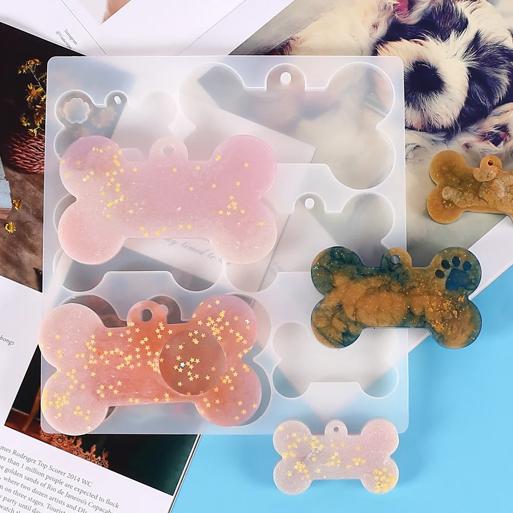 DIY Подвески для собак силиконовая форма в форме кости брелок инструменты