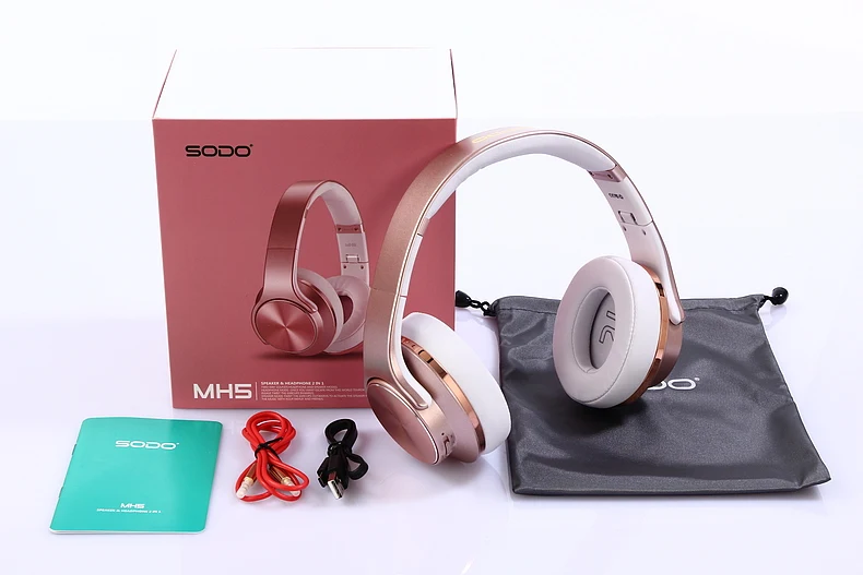 Оригинальные SODO беспроводные наушники Bluetooth динамик с микрофоном для ПК и телефона Поддержка TF карты Аудио Спорт Bluetooth гарнитура